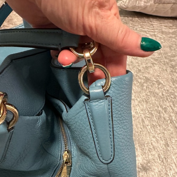 Coach Blue Leather Women's Bag - Picture 4 of 10